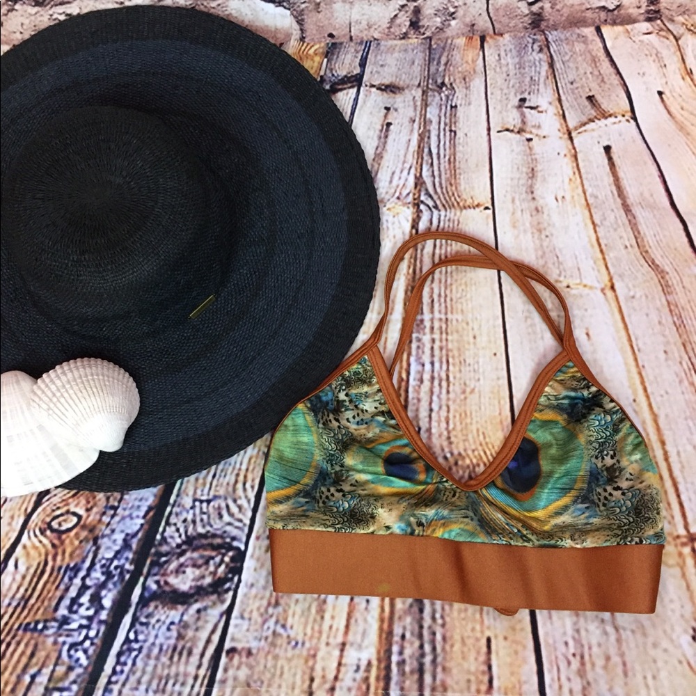 Bikini Top Peacock Burnt Orange Medium